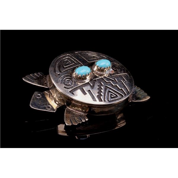 Armand American Horse Silver & Turquoise Turtle
