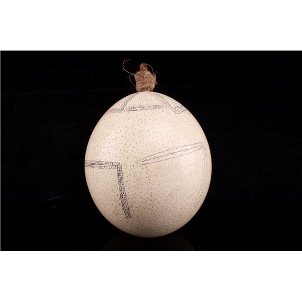 Original South African, San Etched Ostrich Egg