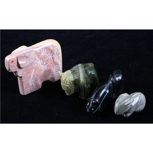 Zuni American Indian Hand Carved Mammal Fetishes