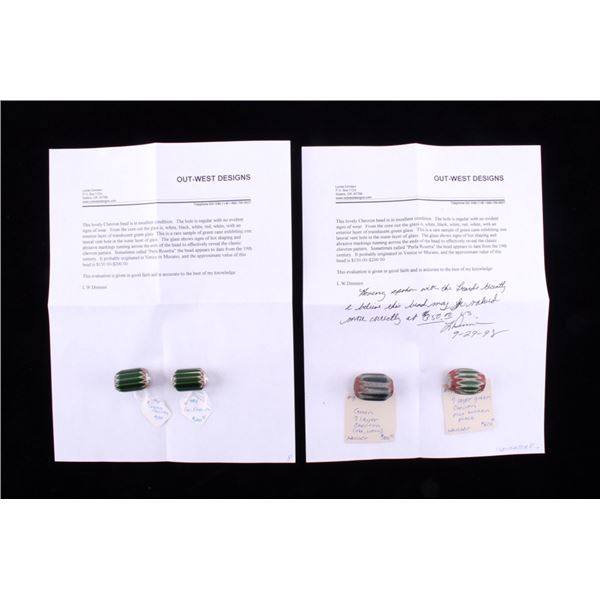 1800's Six/Seven Layer Large Chevron Trade Beads