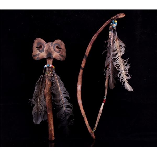 Northern Plains Indians Ceremonial Dance Wand Pair
