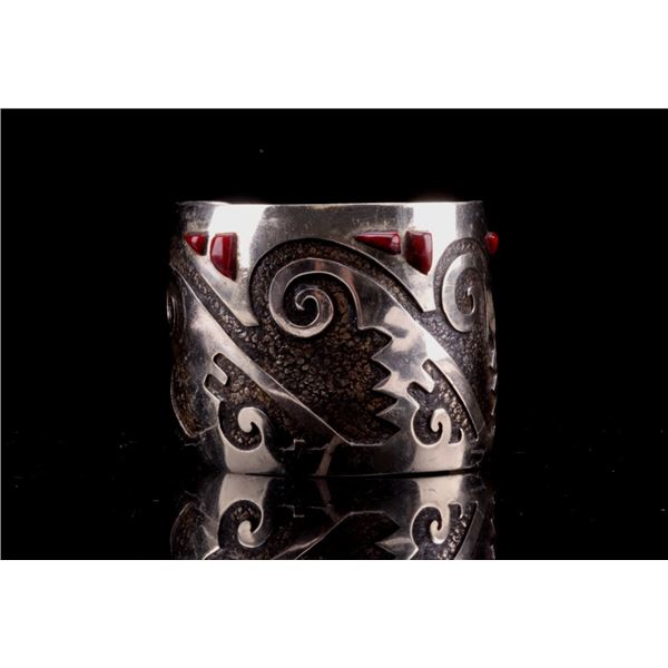 Armand American Horse Silver Etched Cuff