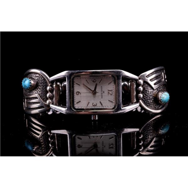Navajo J.W. Begay Sterling Sleeping Beauty Watch