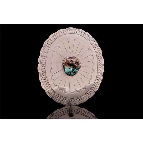 Armand American Horse Silver Howlite Scarf Slide