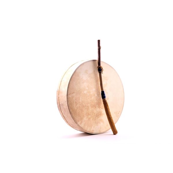 Northern Plains Indians Elk Rawhide Drum & Beater