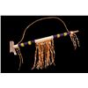 Image 1 : Chippewa Beaded Hide Wrapped Antler Peace Pipe