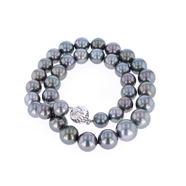 Tahitian Pearl Diamond & 14k Gold Necklace