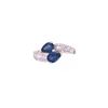 Image 1 : Freeform Blue Sapphire Diamond & 18k Gold Ring