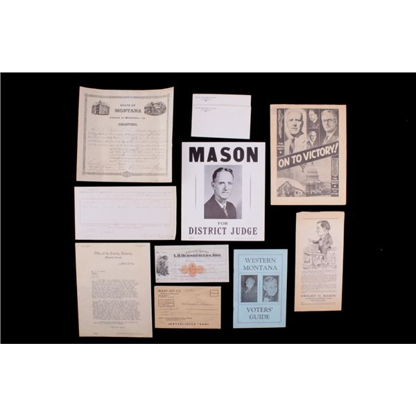 Dwight N. Mason & Old Montana Memorabilia