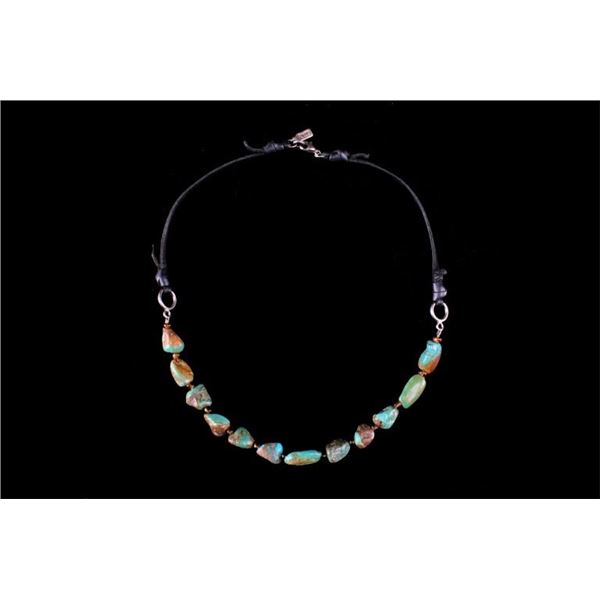 Navajo Sterling Silver & Cripple Creek Necklace