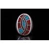 Image 1 : Zuni Chipped Multi Stone Inlay Hummingbird Ring