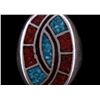 Image 4 : Zuni Chipped Multi Stone Inlay Hummingbird Ring