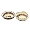 Image 1 : Nigerian African Cowrie Shell Basket Bowl Pair
