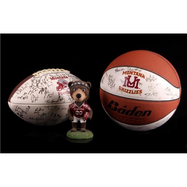 UM Basketball & Football Signed Monte Bobble Head