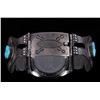 Image 12 : Navajo Silver & Turquoise Owl Effigy Watchband