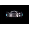 Image 13 : Navajo Silver & Turquoise Owl Effigy Watchband