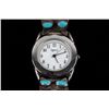 Image 6 : Navajo Silver & Turquoise Owl Effigy Watchband
