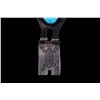 Image 8 : Navajo Silver & Turquoise Owl Effigy Watchband