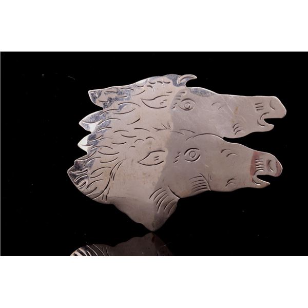 Armand American Horse Silver Horse Head Brooch