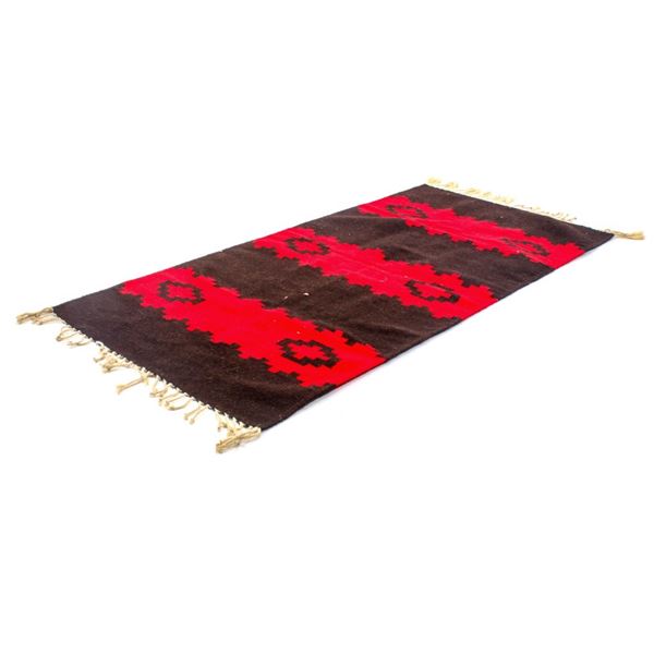Zapotec Stepped Banda Runner Style Wool Rug