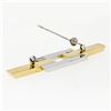 Image 6 : Albadoro Italian 18K Yellow White Gold Unique Geometric Polished Bar Brooch Pin