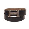 Image 1 : Hermes Navy Leather Sliver Buckle Belt