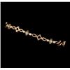 Image 2 : 1.67 ctw Princess Cut Diamond And Round Brilliant Cut Diamond Bracelet - 14KT Ro
