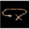 Image 4 : 1.67 ctw Princess Cut Diamond And Round Brilliant Cut Diamond Bracelet - 14KT Ro