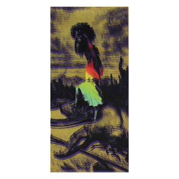 David and Goliath Gold by Steve Kaufman (1960-2010)