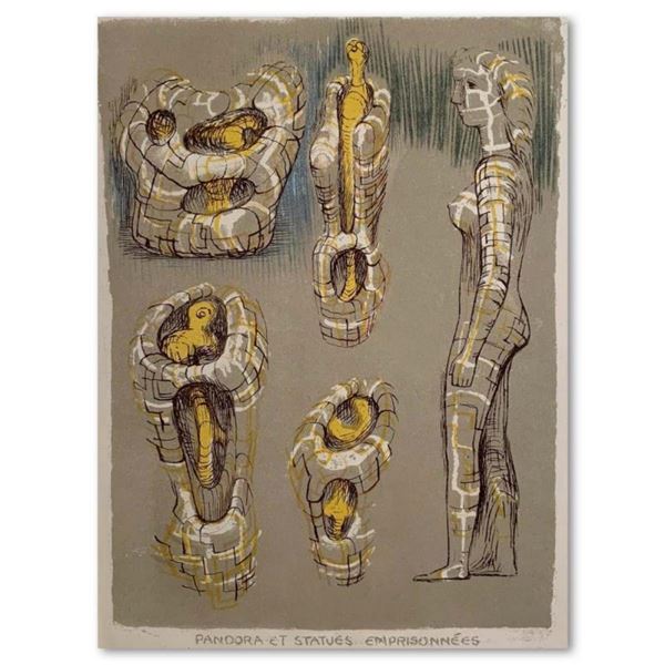 Pandora and The Imprisoned Statues by Henry Moore (1898-1986)
