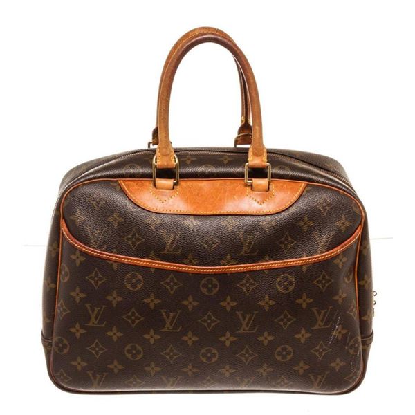 Louis Vuitton Brown Monogram Deauville Satchel Bag