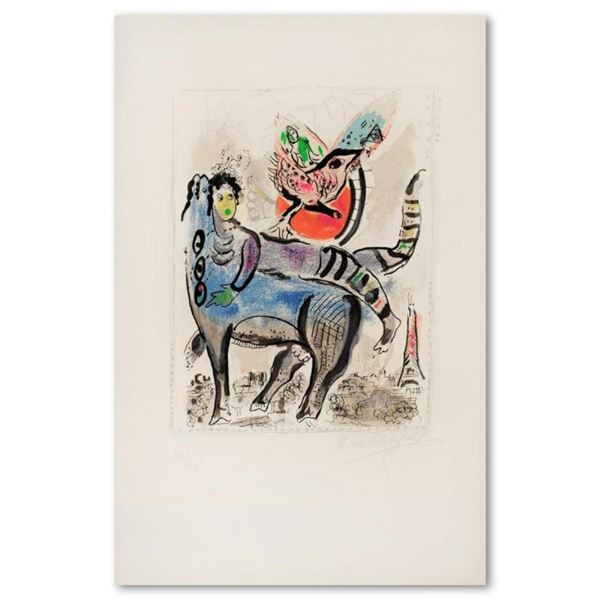 The Blue Cow by Marc Chagall (1887-1985)