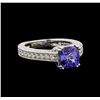 Image 1 : 14KT White Gold 1.98 ctw Tanzanite and Diamond Ring