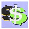 Image 1 : Dollar Sign (Purple) by Steve Kaufman (1960-2010)