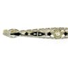 Image 2 : Antique Art Deco 14K White Gold Diamond & Black Enamel Etched Filigree Bar Pin