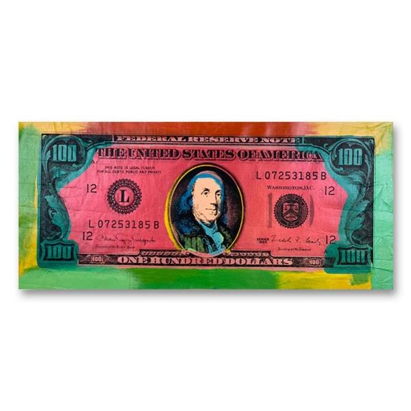 100 Dollar Old Ben Bill by Steve Kaufman (1960-2010)