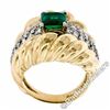 Image 5 : Vintage 18kt Gold 2.29 ctw GIA Certified Colombian Emerald and Diamond Cocktail