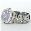 Image 5 : Rolex Mens Stainless Steel Blue Vignette Diamond & Sapphire Datejust Wristwatch