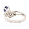 Image 3 : 0.92 ctw Blue Sapphire and Diamond Ring - 14KT White Gold