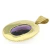 Image 5 : Vintage 14kt Yellow Gold Oval Amethyst and Pearl Halo Pendant