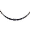 Image 2 : 23.86 ctw Sapphire and Diamond Necklace - 14KT White Gold