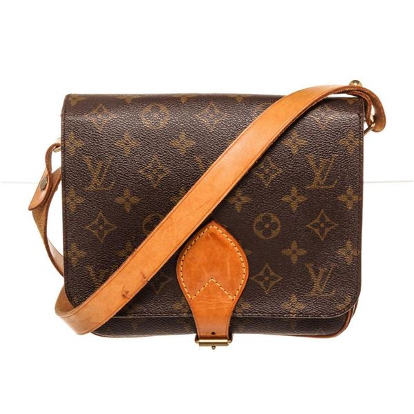 Louis Vuitton Brown Cartouchiere MM Crossbody Bag