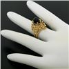 Image 7 : Estate 14kt Yellow Gold 1.98 ctw Amethyst Coral Reef Nugget Cocktail Ring