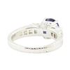 Image 3 : 2.38 ctw Round Brilliant Blue Sapphire And Diamond Ring - 18KT White Gold
