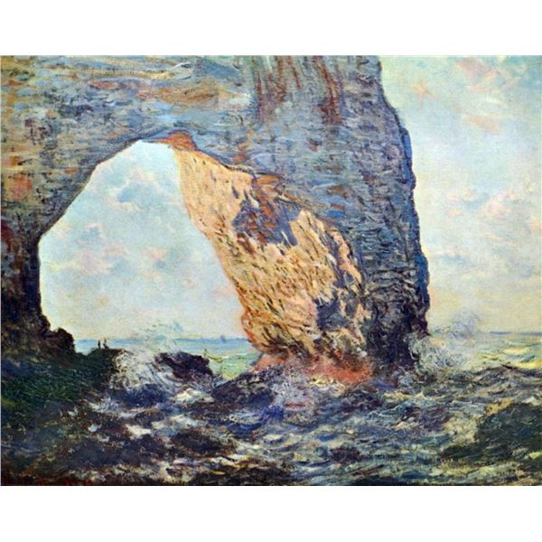 Claude Monet - The Rocky Cliffs of ï¿½tretat (La Porte Man) [1]