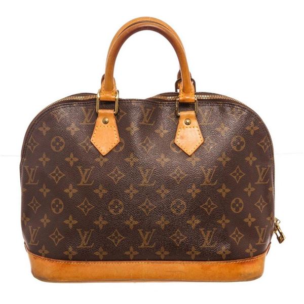 Louis Vuitton Brown Alma MM Satchel Bag