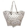 Image 1 : Chanel Sliver Leather Metallic Calfskin Shopper Tote Bag