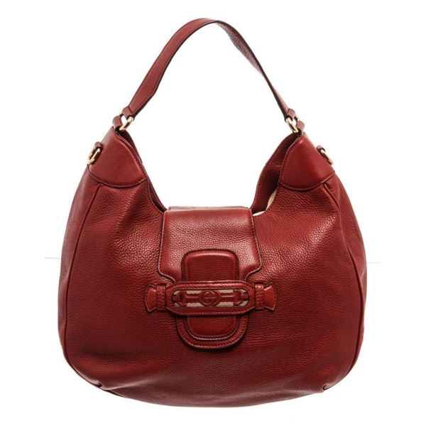 Gucci Red Leather Shoulder Bag
