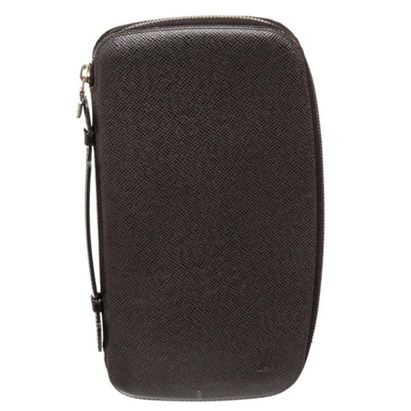 Louis Vuitton Black Taiga Leather Atoll Organizer