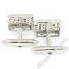 Image 5 : 18kt White Gold 1.45 ctw Pave Set Round White & Champagne Diamond Rectangular Cu
